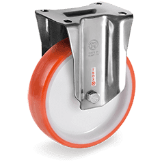 Серия 60 INOX Стационарни колела на усилена PX планка, полиамид/полиуретан - Tellure Rota - Nika.bg