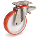 Серия 60 Въртящи колела на усилена P планка със спирачка, полиамид/полиуретан - Tellure Rota