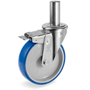 Серия 61 Въртящи колела с щифт и спирачка на NL вилка, термопластичен полиуретан/полиамид - Tellure Rota