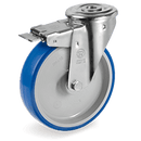 Серия 61 Въртящи колела с отвор и спирачка на NL вилка, термопластичен полиуретан/полиамид - Tellure Rota