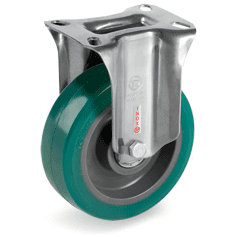Серия 62NY INOX Стационарни колела на NLX планка, TR-ROLL полиуретан/полиамид - Tellure Rota - Nika.bg