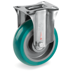 Серия 62NY INOX Стационарни колела на NLX планка, TR-ROLL полиуретан/полиамид - Tellure Rota
