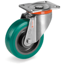 Серия 62NY INOX Въртящи колела на усилена PX планка, TR-ROLL полиуретан/полиамид - Tellure Rota