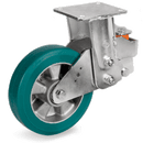 Серия 62AL Стационарни колела на EES MHD пружинна планка, TR-ROLL полиуретан/алуминий - Tellure Rota