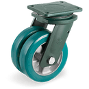 Серия 62AL Двойни колела, въртящи на EEG HD планка, TR-ROLL полиуретан/алуминий - Tellure Rota