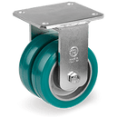 Серия 62AL Двойни колела, стационарни на EEG MHD планка, TR-ROLL полиуретан/алуминий - Tellure Rota