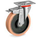 Серия 63GH Въртящи колела на NL планка със спирачка, Vulkollan®/чугун - Tellure Rota