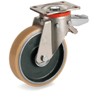 Серия 63AC Въртящи колела на усилена P планка със спирачка, Vulkollan®/стомана - Tellure Rota