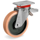 Серия 63GH Въртящи колела на Extra-heavy EP планка със спирачка, Vulkollan®/чугун - Tellure Rota