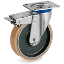 Серия 63AC Въртящи колела на M планка със спирачка, Vulkollan®/стомана - Tellure Rota