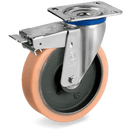 Серия 63GH Въртящи колела на M планка със спирачка, Vulkollan®/чугун - Tellure Rota