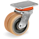 Серия 63GH Двойни колела, въртящи на EEG MHD планка, Vulkollan®/чугун - Tellure Rota