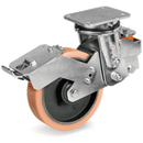 Серия 63GH Въртящи колела на EES MHD пружинна планка и спирачка, Vulkollan®/чугун - Tellure Rota