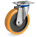 Серия 64 Въртящи колела на M планка, TR полиуретан/чугун - Tellure Rota