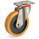 Серия 64 Въртящи колела на усилена P планка, TR полиуретан/чугун - Tellure Rota