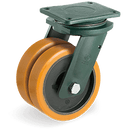 Серия 64 Двойни колела, въртящи на EEG HD планка, TR полиуретан/чугун - Tellure Rota