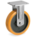 Серия 64 Стационарни колела на EE MHD планка, TR полиуретан/чугун - Tellure Rota