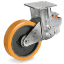 Серия 64 Стационарни колела на EES MHD пружинна планка, TR полиуретан/чугун - Tellure Rota