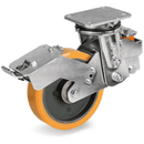 Серия 64 Въртящи колела на EES MHD пружинна планка/спирачка, TR полиуретан/чугун - Tellure Rota