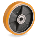 Серия 65GH Колела със сачмен лагер, TR полиуретан/чугун - Tellure Rota