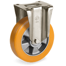 Серия 65HT Стационарни колела на усилена P планка, полиуретан/алуминий - Tellure Rota