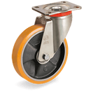Серия 65GH Въртящи колела на усилена P планка, TR полиуретан/чугун - Tellure Rota