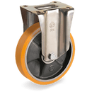 Серия 65GH Стационарни колела на усилена P планка, TR полиуретан/чугун - Tellure Rota