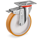 Серия 66 Въртящи колела на NL планка със спирачка, TR полиуретан/ полиамид - Tellure Rota