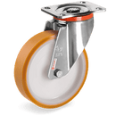 Серия 66 INOX Въртящи колела на усилена PX планка, TR полиуретан/ полиамид - Tellure Rota