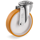 Серия 66 Въртящи колела с отвор на NL вилка, TR полиуретан/ полиамид - Tellure Rota