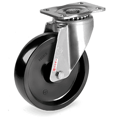 Серия 67 INOX, +300°С Високотемпературни колела, въртящи на NLX планка, фенолна гума - Tellure Rota - Nika.bg