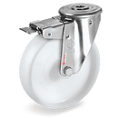 Серия 68 INOX Въртящи колела с отвор и спирачка на NLX вилка, полиамид 6 - Tellure Rota