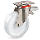 Серия 68P Въртящи колела на усилена P планка със спирачка, полиамид 6 - Tellure Rota