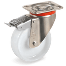 Серия 68 Въртящи колела на усилена P планка със спирачка, полиамид 6 - Tellure Rota