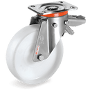 Серия 68 INOX Въртящи колела на усилена PX планка със спирачка, полиамид 6 - Tellure Rota