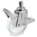 Серия 68 Колела за мобилни скелета с щифт и двоен педал на TRAB вилка, полиамид 6 - Tellure Rota