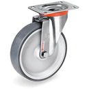 Серия 71 INOX Въртящи колела на NLX планка, термопластична гума/полипропилен - Tellure Rota