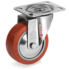 СЕРИЯ 72GS INOX, +250°С Високотемпературно колело, въртящо на NLX планка, силиконова гума/алуминий - Tellure Rota