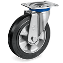 Серия 72AL Въртящи колела на M планка, гума Sigma Elastic/алуминий - Tellure Rota