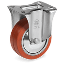 СЕРИЯ 72GS, +250°С Високотемпературно колело, стационарно на NL планка, силиконова гума/алуминий - Tellure Rota