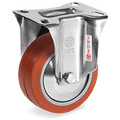 СЕРИЯ 72GS INOX, +250°С Високотемпературно колело, стационарно на NLX планка, силиконова гума/алуминий - Tellure Rota