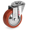 СЕРИЯ 72GS INOX, +250°С Високотемпературно колело, с отвор на NLX вилка, силиконова гума/алуминий - Tellure Rota - Nika.bg
