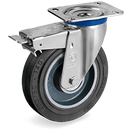 Серия 72GH Въртящи колела на M планка/спирачка, гума Sigma Elastic/чугун - Tellure Rota