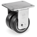 Серия 72AL Двойни колела, стационарни на EEG MHD планка, гума Sigma Elastic/алуминий - Tellure Rota