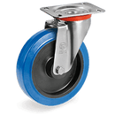 Серия 73AE Въртящи колела на NL планка, еластична гума/полиамид - Tellure Rota