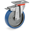 Серия 73 Въртящи колела на NL планка със спирачка, гума Sigma Elastic/полиамид - Tellure Rota