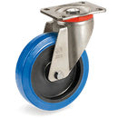 Серия 73AE Въртящи колела на усилена P планка, еластична гума/полиамид - Tellure Rota