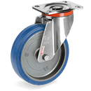 Серия 73 INOX Въртящи колела на усилена PX планка, гума Sigma Elastic/полиамид - Tellure Rota