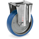 Серия 73 INOX Стационарни колела на усилена PX планка, гума Sigma Elastic/полиамид - Tellure Rota