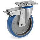 Серия 73 Въртящи колела на M планка със спирачка, гума Sigma Elastic/полиамид - Tellure Rota